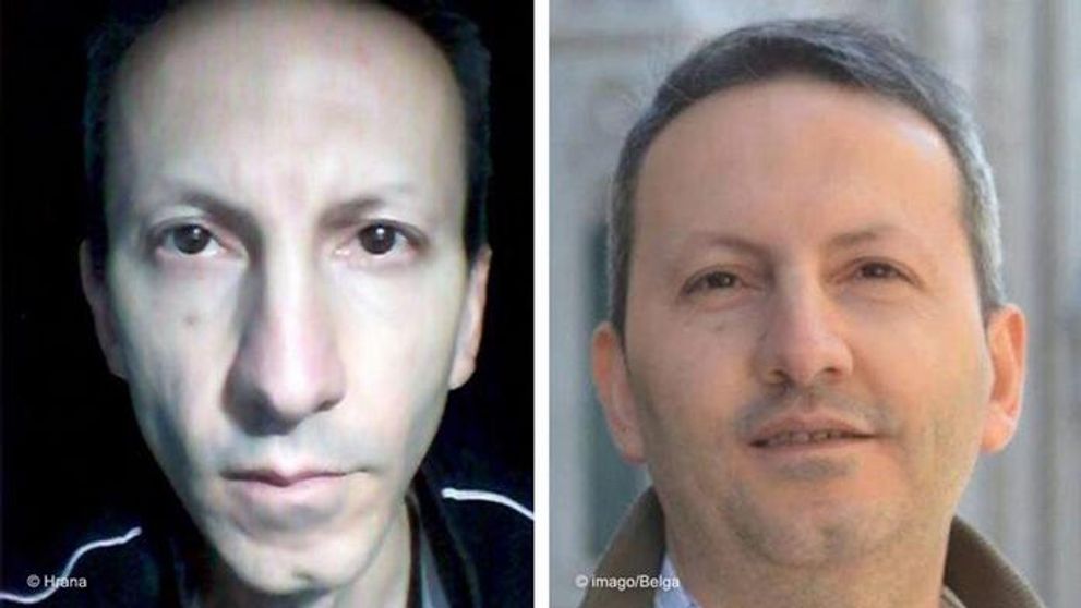 Ahmadreza Djalali before his arrest and in prison