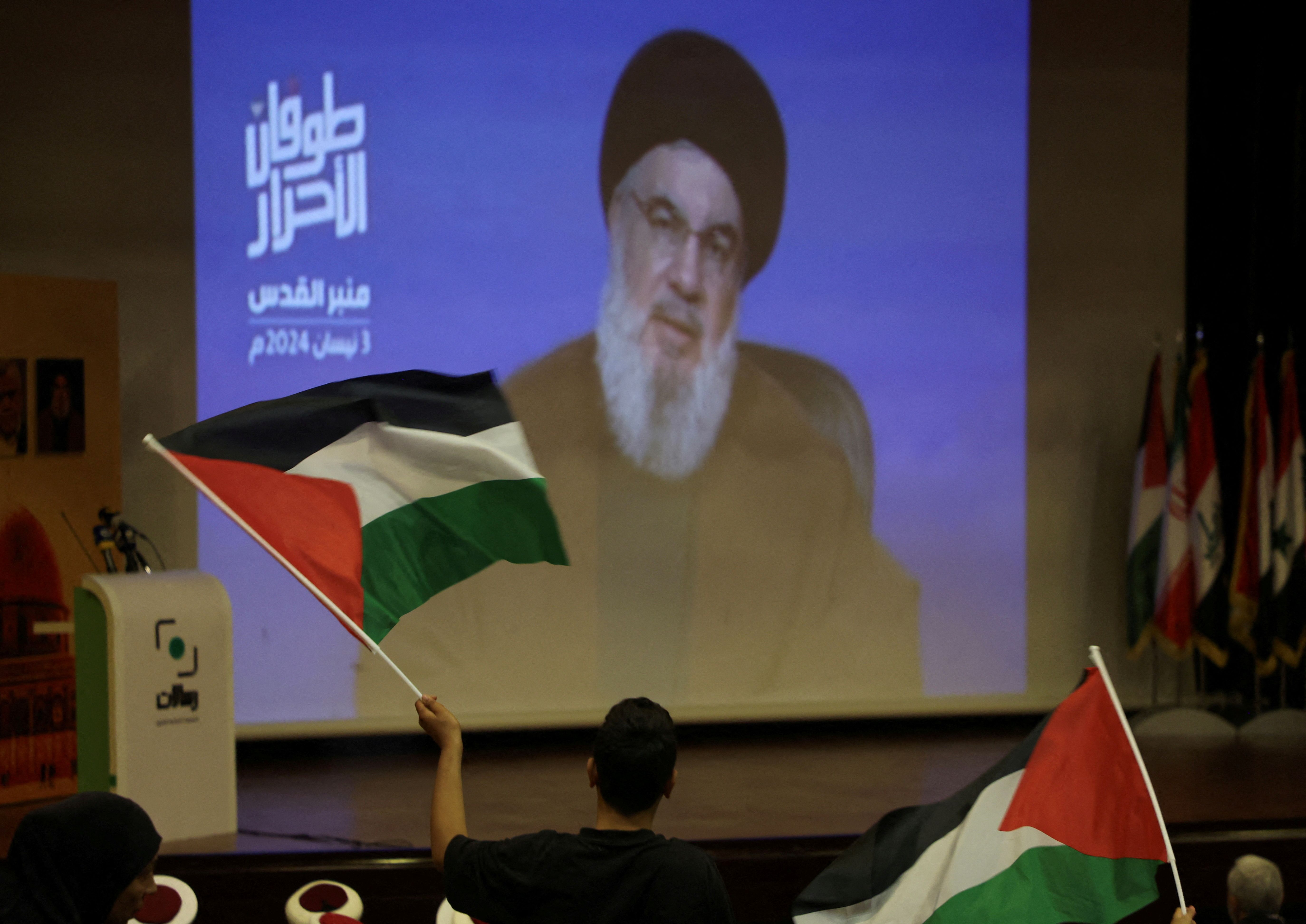 تجمع حامیان حزب‌الله، بیروت، ۱۷ فروردین