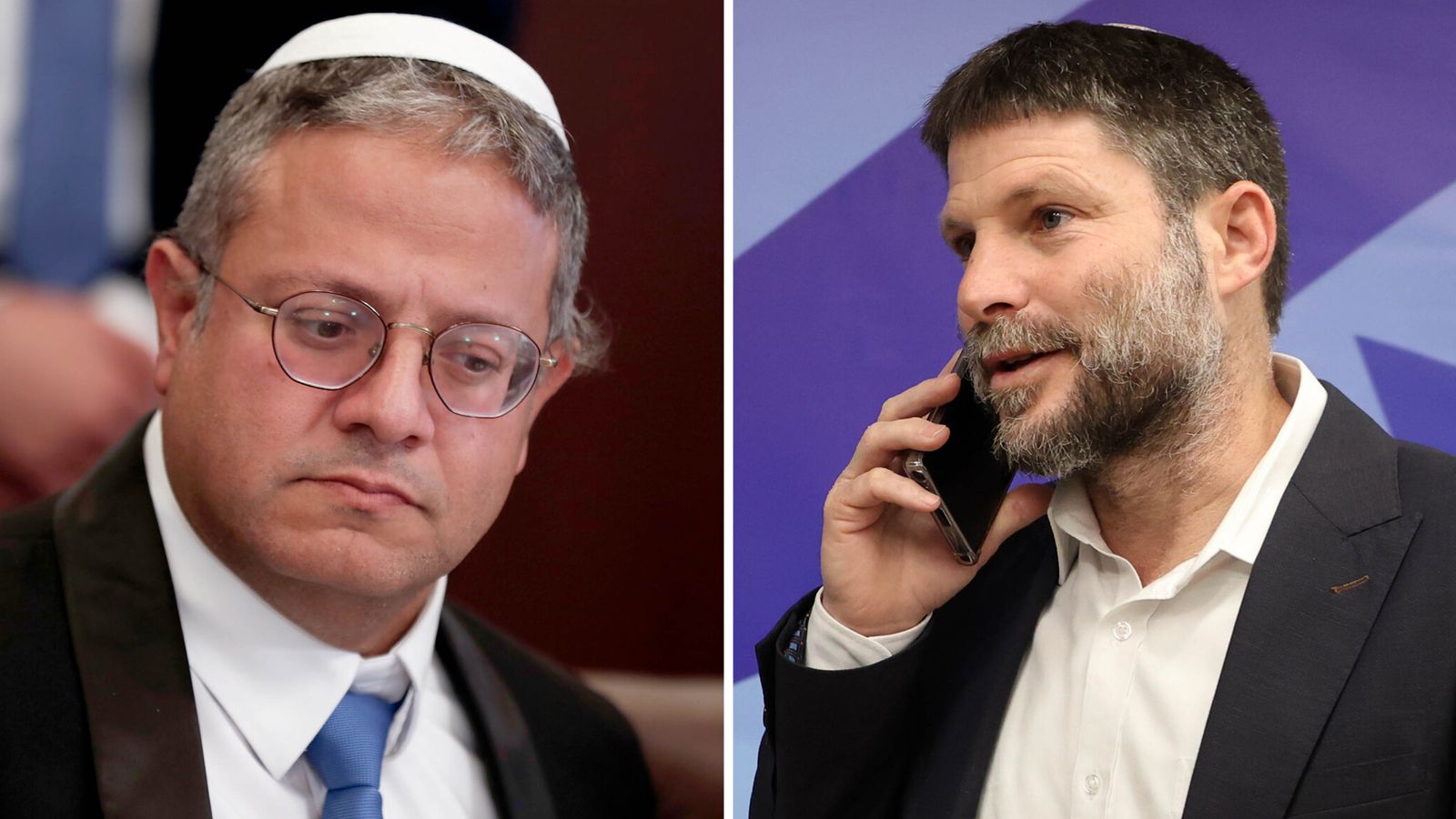 بزالل اسموتریچ (سمت راست) و ایتامار بن‌گویر (سمت چپ)