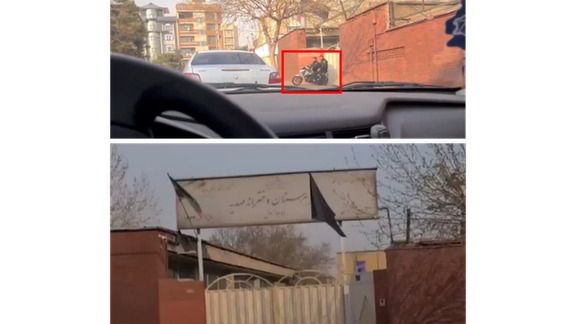 در ۲۳ اسفند در تهران، ویدیوها و گزارشهای شاهدان عینی از لویزان جنوبی نشان میدهد یگانهای موتوری پلیس در داخل دبیرستان دخترانه مهدیه در بلوار برادران توکل حضور دارند و نیروهای امنیتی در حال رفتوآمد به داخل و خارج از این محل دیده میشوند