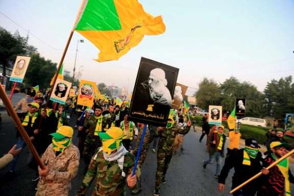 Kataib Hezbollah Iraqi militia gather ahead of the funeral of the Iraqi militia commander Abu Mahdi al-Muhandis, who was killed in an air strike at Baghdad airport, in Baghdad, Iraq, January 4, 2020