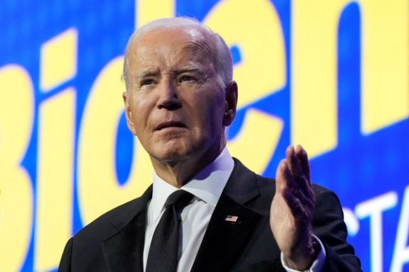 US President Joe Biden speaking at a dinner hosted by the Human Rights Campaign at the Washington Convention Center in Washington, October 14, 2023