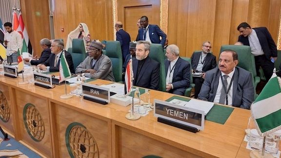 Iranian acting FM Ali Bagheri Kani during OIC meeting in Jeddah, August 7, 2024.