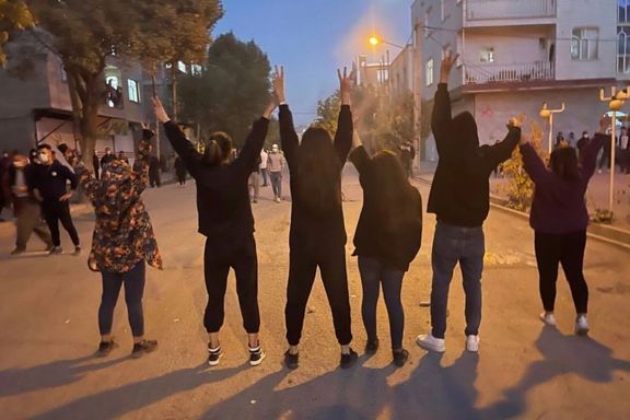 Schoolgirls during the protests in Zahedan
