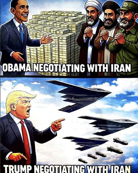 Trump posts cartoon mocking Iran nuclear deal | Iran International