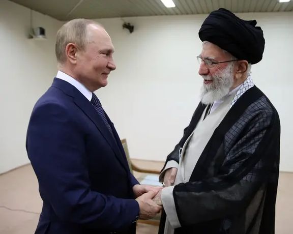Putin meeting Iran's ruler Ali Khamenei in Tehran on July 19, 2022