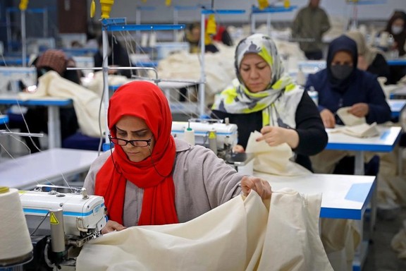 Female workers in a factory in Tehran, Iran, June 1, 2023