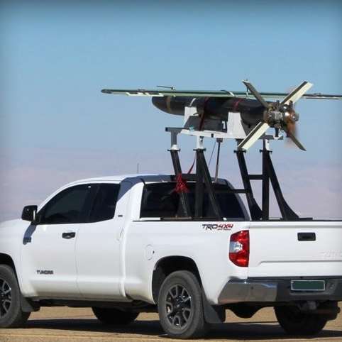 Meraj 532, a suicide drone developed by the IRGC's Ground Force, mounted on truck van