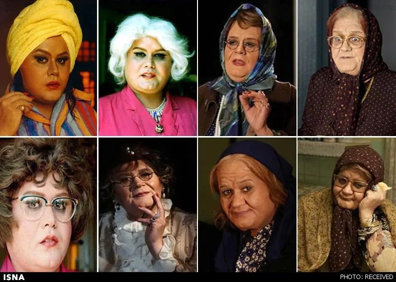 اکبر عبدی در گریم‌های مختلف