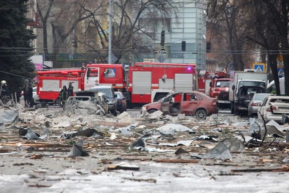 Destruction in Ukraine's Kharkiv on March 1, 2022
