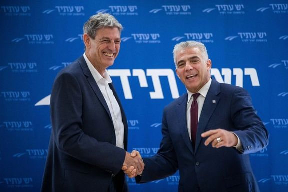 Ram Ben-Barak, head of Israeli parliament's foreign affairs and defense committee, and Prime Minister Yair Lapid