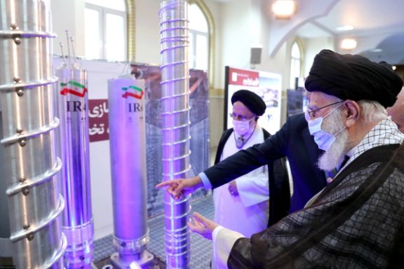 Iran's Supreme Leader Ayatollah Ali Khamenei visits the Iranian centrifuges in Tehran, Iran June 11, 2023.