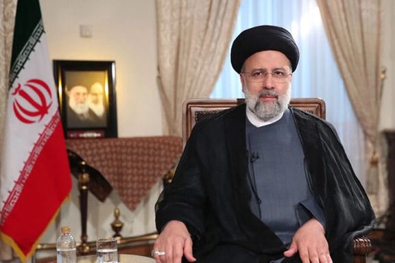 President Ebrahim Raisi during his TV interview. January 25, 2022