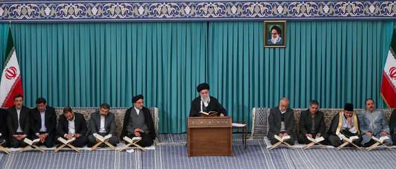 Iran’s ruler Ali Khamenei during an event in Tehran (February 2024)