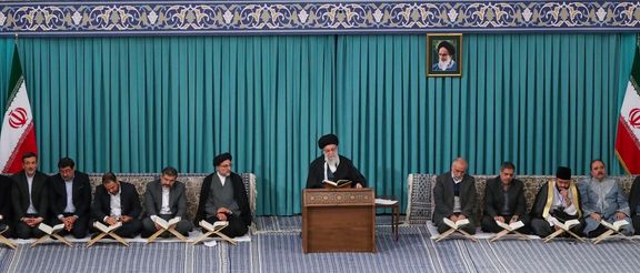 Iran’s ruler Ali Khamenei during an event in Tehran (February 2024)