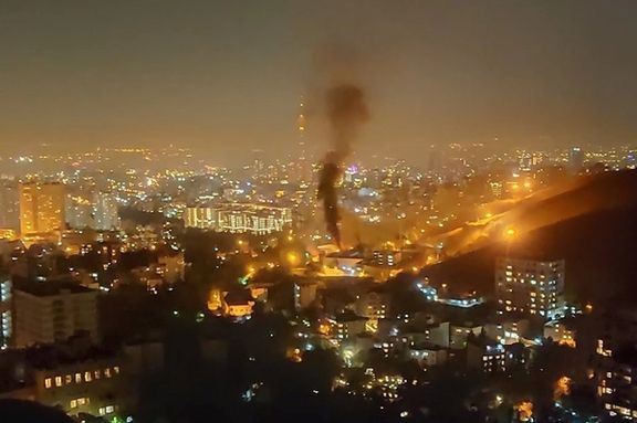 The fire seen in Evin on the night of October 15, 2022
