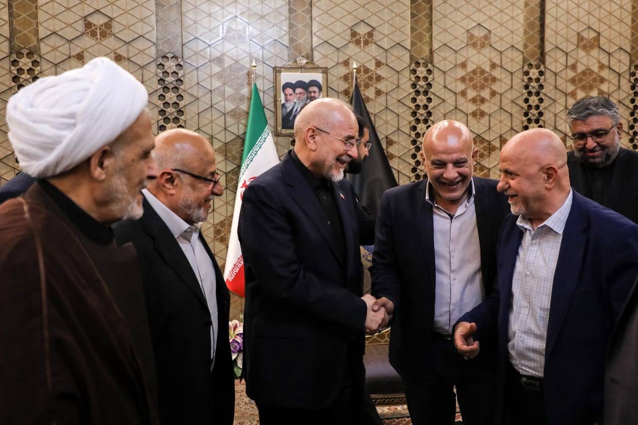 تشییع جنازه خامنه‌ای؛ اعضای جنبش امل لبنان با قالیباف در تهران دیدار کردند