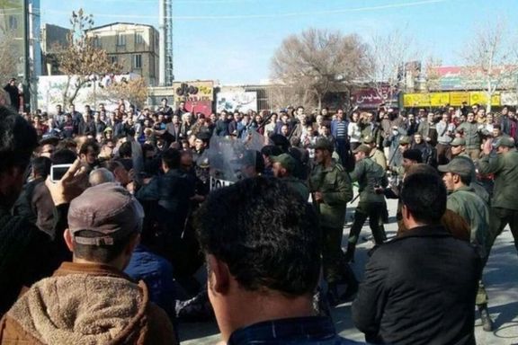 Photo showing protests in Izeh in 2021