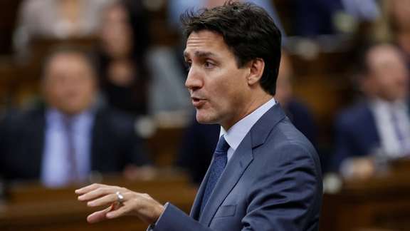 Canadian Prime Minister Justin trudeau in parliament on October 5, 2022