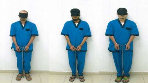 Images of the three suspects released by UAE. Nov. 25, 2024