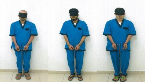 Images of the three suspects released by UAE. Nov. 25, 2024