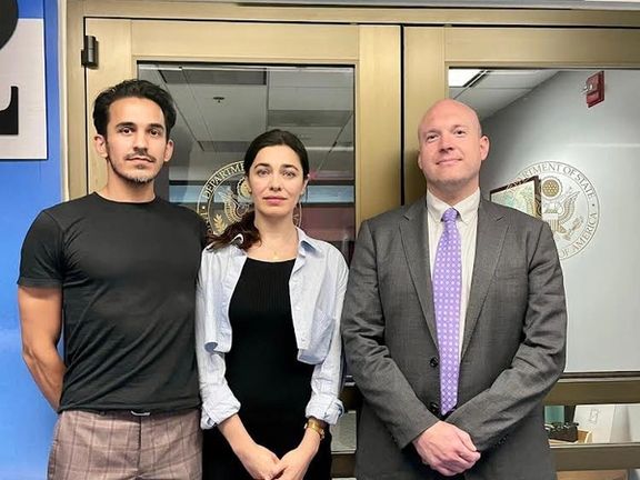 Acting US Iran envoy Abram Paley meeting with Gazelle and Shayan Shahrmahd on August 25, 2023