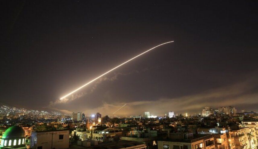A screen grab from an undated Israeli attack on targets in Syria