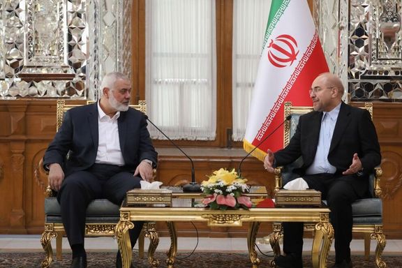 قالیباف، در دیدار اسماعیل هنیه: در جمهوری اسلامی مبارزه با اسرائیل را در دستور کار داریم