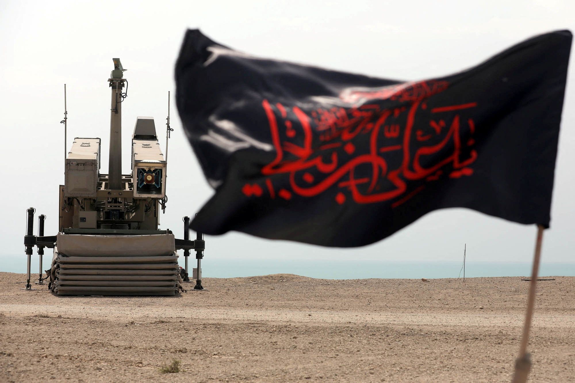 An Iranian missile system during a military exercise in an undisclosed location in Iran, August 20, 2025.