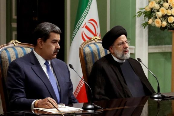 Venezuelan president Maduro with his Iranian counterpart in Tehran on June 11, 2022