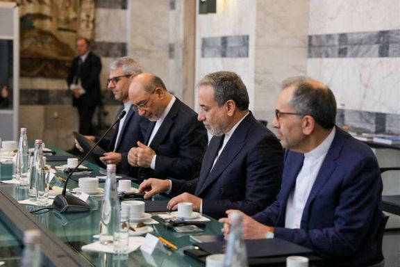 Iranian Foreign Minister Abbas Araghchi attends a meeting with Italian Foreign Minister Antonio Tajani (not pictured) in Rome, April 19, 2025.