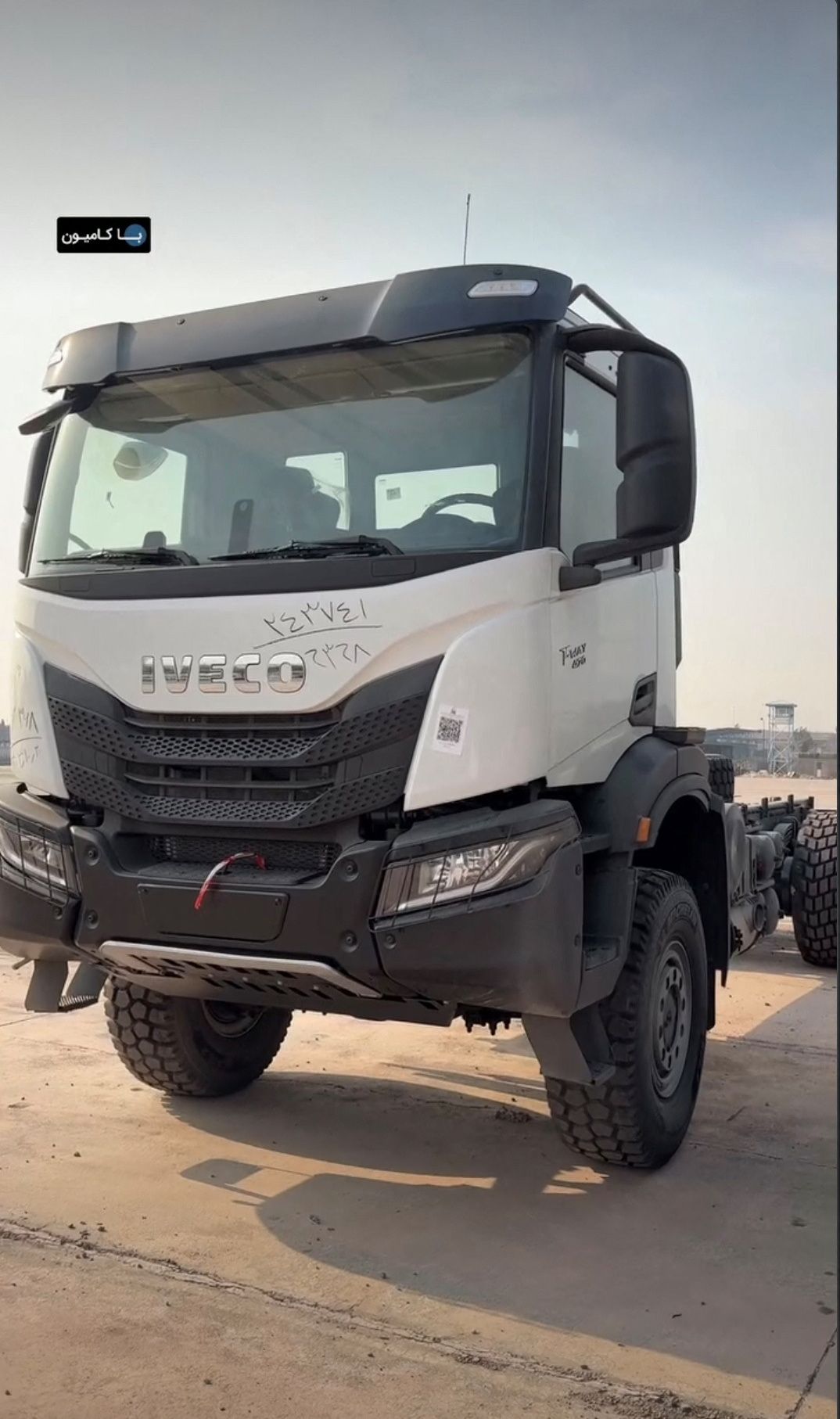 An Iveco truck is parked in a parking yard in Tehran, Iran in this screengrab obtained from a social media video released on February 8, 2025. Social Mediavia REUTERS
