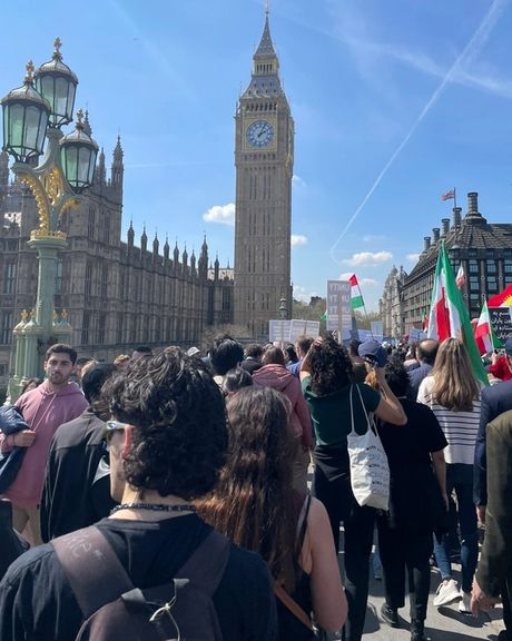 مظاهرات حاشدة للإيرانيين في لندن للمطالبة بتصنيف الحرس الثوري منظمة إرهابية