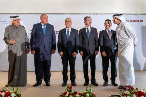 Foreign ministers of four Arab states, Israel and the United States at the 'Negev Summit'. March 28, 2022