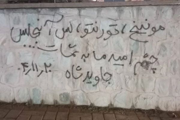 دیوارنویسی در ایران: مونیخ، تورنتو، لسآنجلس؛ چشم امید ما به شماست
