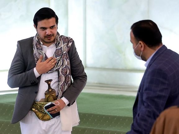 A man introduced as a Houthi student in Iran was invited to speak at Friday Prayer.