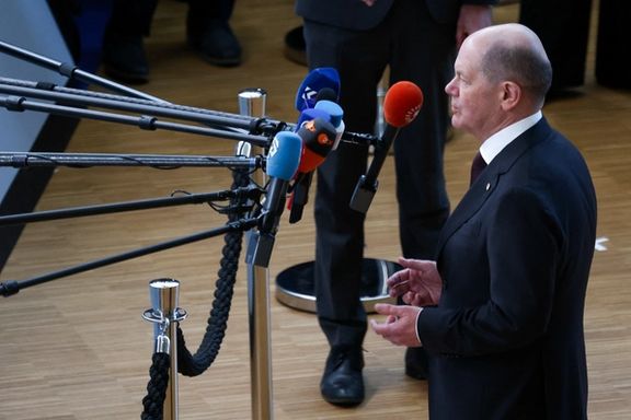 اولاف شولتس، صدراعظم آلمان، در اجلاس غیررسمی رهبران اتحادیه اروپا در بروکسل (۲۹ فروردینماه)