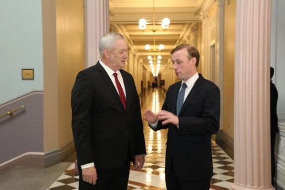 Israeli Defense Minister benny Gantz and US National Security Adviser Jake Sullivan in Washington, August 26, 2022