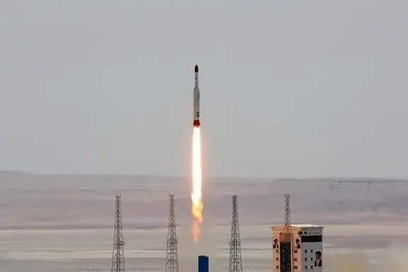 An Iranian Simorgh rocket launched into space. Photo published on December 30, 2021