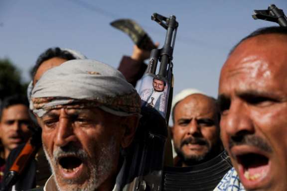 تظاهرات حوثیهای یمن در حمایت از فلسطین، صنعا، ۳۰ آذر