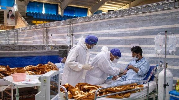 Covid patients in a special facility for pandemic patients in Iran in 2021