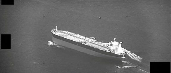 Fast-attack crafts from Iran's Islamic Revolutionary Guard Corps Navy swarming Panama-flagged oil tanker Niovi as it transits the Strait of Hormuz from Dubai to port of Fujairah in the United Arab Emirates, May 3, 2023