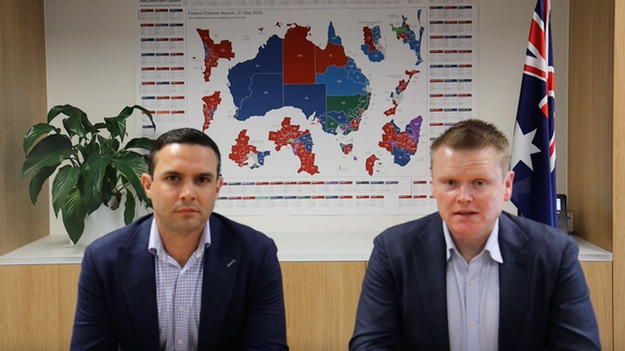 Keith Wolahan an Aaron Violi, members of the Australian House of Representatives