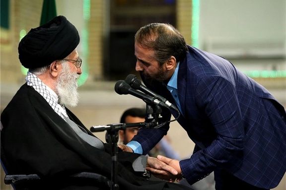 Iran's ruler Ali Khamenei and Ahmad Vaezi (undated)