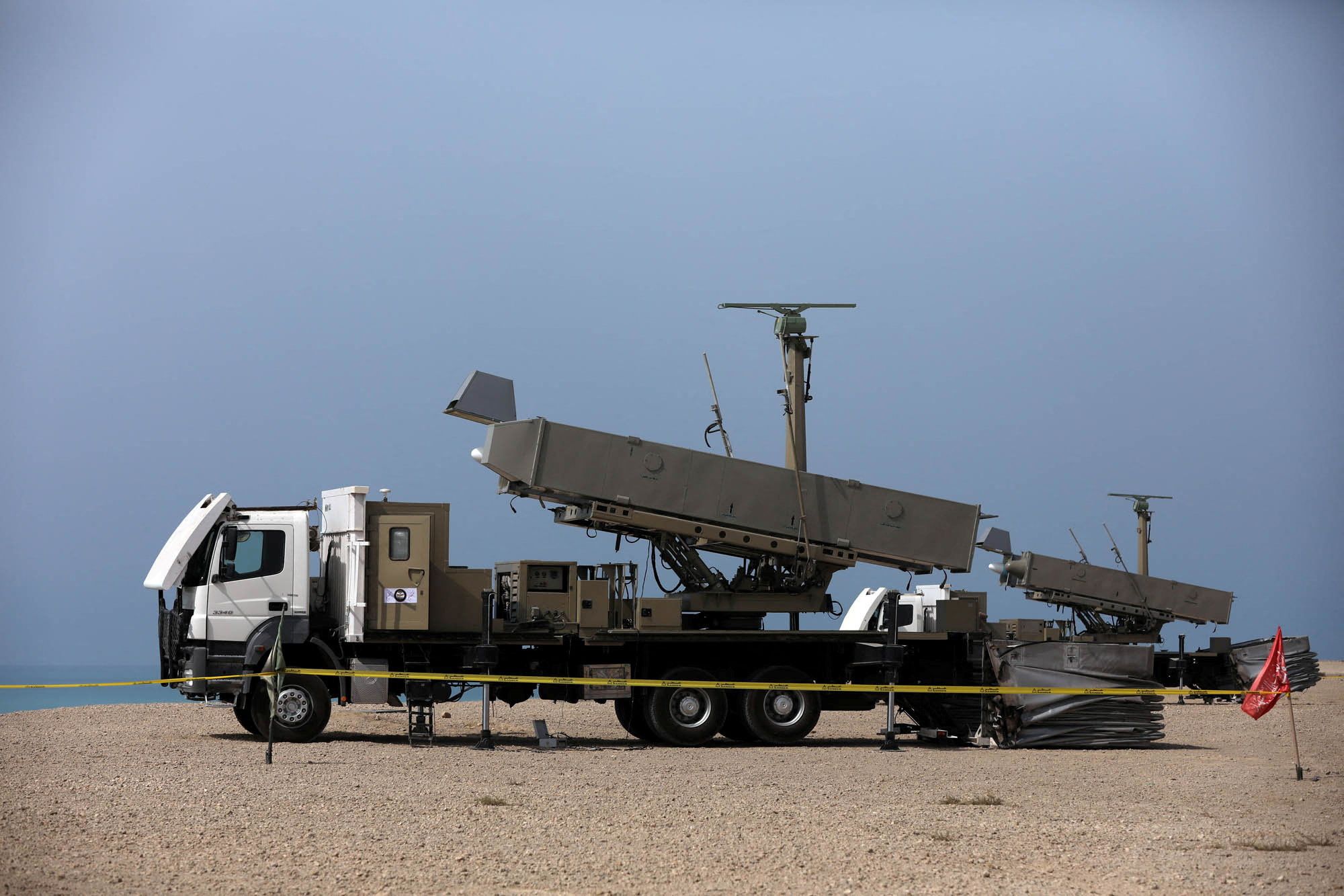 Iranian missile systems during a military exercise in an undisclosed location in Iran, August 20, 2025.