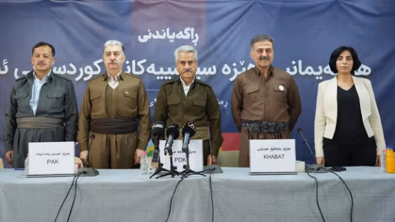 Five Kurdish Iranian opposition groups formed a coalition against the regime in Iran, Feb 22, 2026.