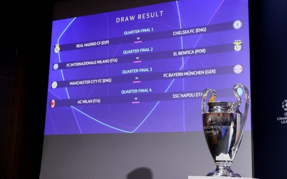 یکچهارم نهایی لیگ قهرمانان اروپا؛ بایرن-سیتی، رئال-چلسی، اینتر-بنفیکا و ناپولی-میلان