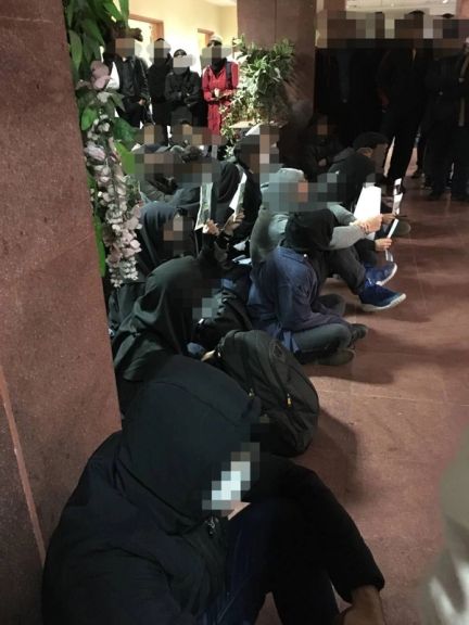 A sit-in by the students at Iran University of Science and Technology on December 5, 2022