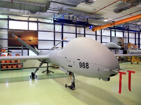 An Elbit Systems Ltd. Hermes 900 unmanned aerial vehicle (UAV) is seen at the company's drone factory in Rehovot, Israel, June 28, 2018