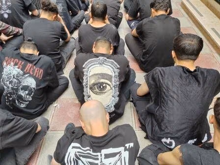 A photo released by the authorities shows a group of detainees. May 17, 2024